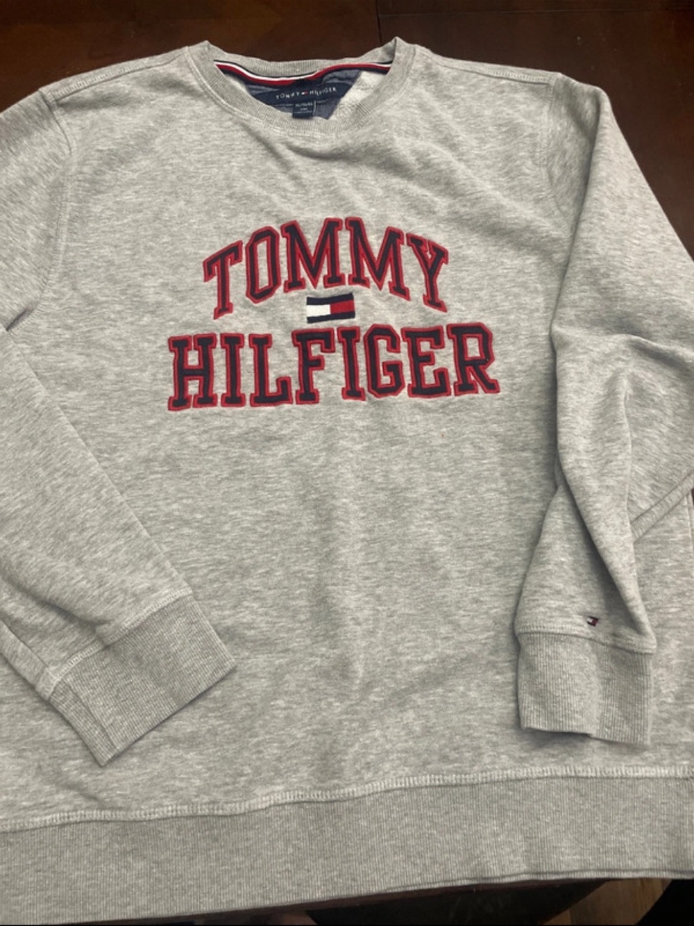 Tommy Hilfiger kids Gray Logo Crewneck Sweater